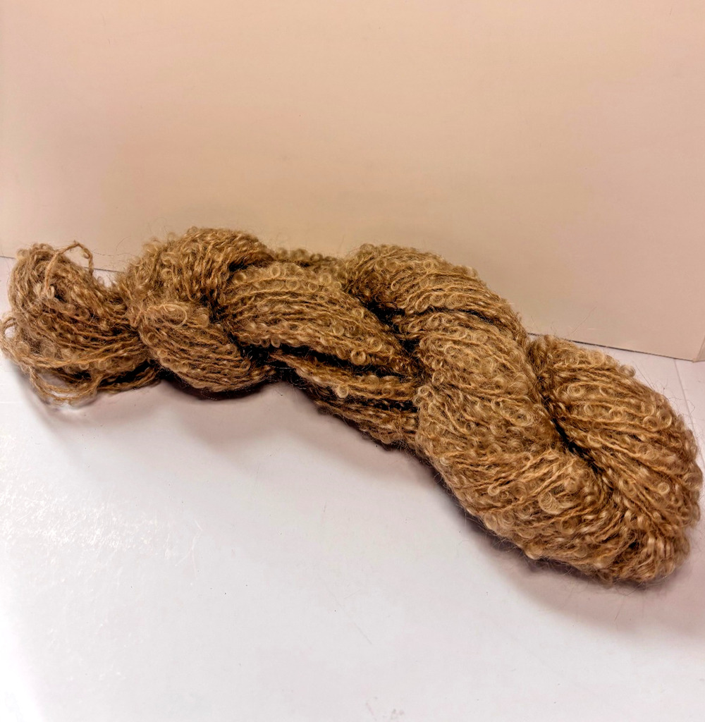 Mohair Loop Yarn Hand Dyed Natural Taupe Camel 3.7oz Boucle Maybe Arlene Mintzer